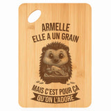 Planche bambou gravée personnalisée femme idée cadeau Fête des Mères apéro 30×20 prénom cuisine plateau fromage anniversaire noel maman mamie