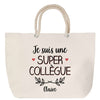 Sac Fête des Mères Mamie Famille Idée Cadeau anniversaire Noël Travail Boulot Métier Départ Retraite Collègue Femme cabas shopping plage