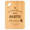 Planche bambou gravée personnalisée femme idée cadeau Fête des Mères apéro 30×20 prénom cuisine plateau fromage anniversaire noel maman mamie