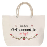 Sac Fête des Mères Mamie Famille Idée Cadeau anniversaire Noël Travail Boulot Métier Départ Retraite Collègue Femme cabas shopping plage