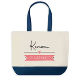 Sac de shopping bleu Kenza en Vacances