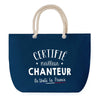Sac de plage Bleu anse corde Certifié meilleur Chanteur