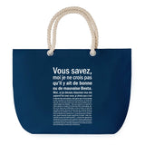 Sac de plage Bleu anse corde Besta Bonne ou de Mauvaise