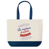 Sac de shopping bleu Greffier Meilleur du Monde