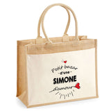 Sac Fête des Mères Mamie MAman Soeur Femme Famille Idée Cadeau anniversaire Noël Travail Boulot Métier Départ Retraite Collègue Femme cabas shopping plage