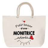 Sac Fête des Mères Mamie Famille Idée Cadeau anniversaire Noël Travail Boulot Métier Départ Retraite Collègue Femme cabas shopping plage