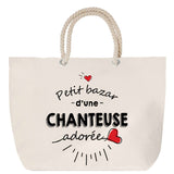 Sac Fête des Mères Mamie Famille Idée Cadeau anniversaire Noël Travail Boulot Métier Départ Retraite Collègue Femme cabas shopping plage