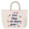 Sac Fête des Mères Mamie Famille Idée Cadeau anniversaire Noël Travail Boulot Métier Départ Retraite Collègue Femme cabas shopping plage
