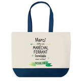 Sac de shopping bleu Merci Maréchal Ferrant Inoubliable Femme
