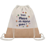 Sac Fête des Mères Mamie Famille Idée Cadeau anniversaire Noël Travail Boulot Métier Départ Retraite Collègue Femme cabas shopping plage