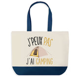 Sac de shopping bleu J'peux pas Camping