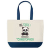Sac de shopping bleu Christopher Pas Touche Panda