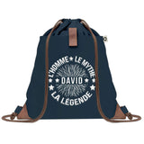 sac a dos homme bleu coton recycle avec pochette idee cadeau utile pour collegue papa ou ami cadeau homme noel anniversaire secret santa ou depart a la retraite sac durable pratique et robuste design sobre et elegant