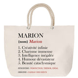 Sac Fête des Mères Mamie Famille Idée Cadeau anniversaire Noël Travail Boulot Métier Départ Retraite Collègue Femme cabas shopping plage