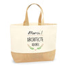 Sac Jute Fête des Mères Fêtes des Pères Mamie Papi Famille Idée Cadeau anniversaire Noël Travail Boulot Métier Départ Retraite Collègue Femme Homme