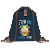 sac a dos bleu coton recycle avec pochette idee cadeau originale pour collegue ami prof ou membre de la famille cadeau mixte noel anniversaire secret santa ou depart au travail sac leger pratique et ecologique design breton moderne