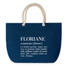 Sac de plage Bleu anse corde Floriane Définition Femme