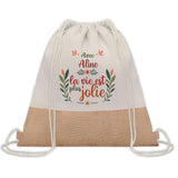 Sac Fête des Mères Mamie Famille Idée Cadeau anniversaire Noël Travail Boulot Métier Départ Retraite Collègue Femme cabas shopping plage