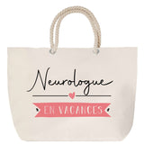 Sac Fête des Mères Mamie Famille Idée Cadeau anniversaire Noël Travail Boulot Métier Départ Retraite Collègue Femme cabas shopping plage