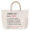 Sac Fête des Mères Mamie Famille Idée Cadeau anniversaire Noël Travail Boulot Métier Départ Retraite Collègue Femme cabas shopping plage