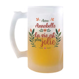 Chope de bière personnalisé, idée cadeau pour maman, femme ou collègue. Parfait pour Noël, anniversaire, fête des mères ou Secret Santa.