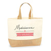 Sac Jute Fête des Mères Fêtes des Pères Mamie Papi Famille Idée Cadeau anniversaire Noël Travail Boulot Métier Départ Retraite Collègue Femme Homme