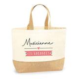 Sac Jute Fête des Mères Fêtes des Pères Mamie Papi Famille Idée Cadeau anniversaire Noël Travail Boulot Métier Départ Retraite Collègue Femme Homme