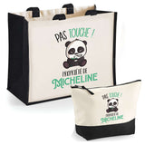 Cabas femme sac plage ou shopping tote bag pochette trousse Idée cadeau original pour anniversaire Noël travail départ retraite collègue famille fete des mères maman mamie