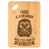 Planche bambou gravée personnalisée homme idée cadeau Fête des Pères apéro 30×20 prénom cuisine plateau fromage anniversaire noel papa papi 