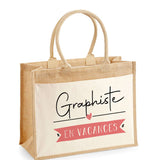 Sac Fête des Mères Mamie MAman Soeur Femme Famille Idée Cadeau anniversaire Noël Travail Boulot Métier Départ Retraite Collègue Femme cabas shopping plage
