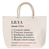 Sac Fête des Mères Mamie Famille Idée Cadeau anniversaire Noël Travail Boulot Métier Départ Retraite Collègue Femme cabas shopping plage