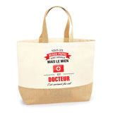 Sac Jute Fête des Mères Fêtes des Pères Mamie Papi Famille Idée Cadeau anniversaire Noël Travail Boulot Métier Départ Retraite Collègue Femme Homme