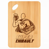 Planche bambou gravée personnalisée homme idée cadeau Fête des Pères apéro 30×20 prénom cuisine plateau fromage anniversaire noel papa papi 