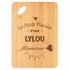 Planche bambou gravée personnalisée femme idée cadeau Fête des Mères apéro 30×20 prénom cuisine plateau fromage anniversaire noel maman mamie