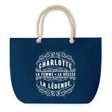 Sac de plage Bleu anse corde Charlotte Déesse Légende