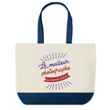 Sac de shopping bleu Photographe Meilleur du Monde