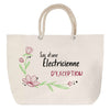 Sac Fête des Mères Mamie Famille Idée Cadeau anniversaire Noël Travail Boulot Métier Départ Retraite Collègue Femme cabas shopping plage