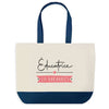 Sac de shopping bleu Éducatrice en Vacances