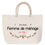 Sac Fête des Mères Mamie Famille Idée Cadeau anniversaire Noël Travail Boulot Métier Départ Retraite Collègue Femme cabas shopping plage
