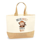 Sac Jute Fête des Mères Fêtes des Pères Mamie Papi Famille Idée Cadeau anniversaire Noël Travail Boulot Métier Départ Retraite Collègue Femme Homme