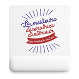 Tapis de souris ergonomique avec repose-poignet, accessoire bureau pour femme et homme, fête des pères, cadeau pas cher, idée cadeau fête des mères, secret santa, départ à la retraite, télétravail et gaming