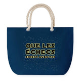 Sac de plage Bleu anse corde Échecs soit avec toi