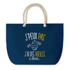 Sac de plage Bleu anse corde J'peux Pas Abeilles Apiculture