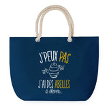 Sac de plage Bleu anse corde J'peux Pas Abeilles Apiculture