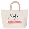 Sac Fête des Mères Mamie Famille Idée Cadeau anniversaire Noël Travail Boulot Métier Départ Retraite Collègue Femme cabas shopping plage