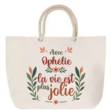 Sac Fête des Mères Mamie Famille Idée Cadeau anniversaire Noël Travail Boulot Métier Départ Retraite Collègue Femme cabas shopping plage