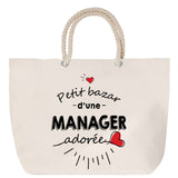 Sac Fête des Mères Mamie Famille Idée Cadeau anniversaire Noël Travail Boulot Métier Départ Retraite Collègue Femme cabas shopping plage