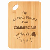 Planche bambou gravée personnalisée femme idée cadeau Fête des Mères apéro 30×20 prénom cuisine plateau fromage anniversaire noel maman mamie