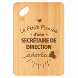 Planche bambou gravée personnalisée femme idée cadeau Fête des Mères apéro 30×20 prénom cuisine plateau fromage anniversaire noel maman mamie