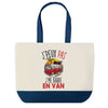 Sac de shopping bleu J'peux pas Van